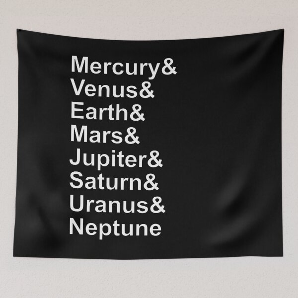 Item preview, Planet Names Ampersand - Solar System Planets designed and sold by artfulnotebook.