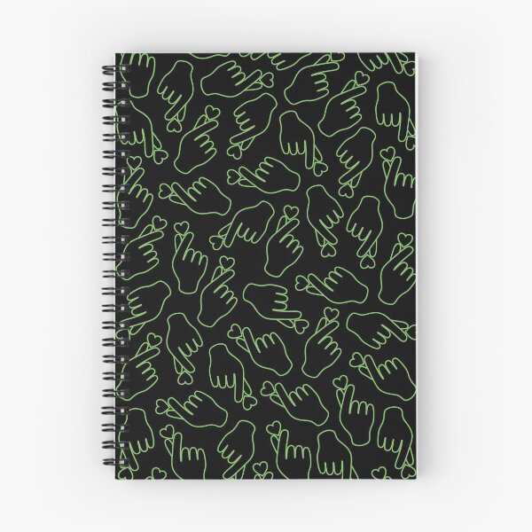 Item preview, Finger Heart Green on Black designed and sold by bom-iseul.