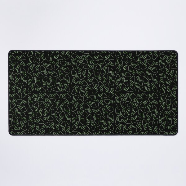 Item preview, Finger Heart Green on Black designed and sold by bom-iseul.