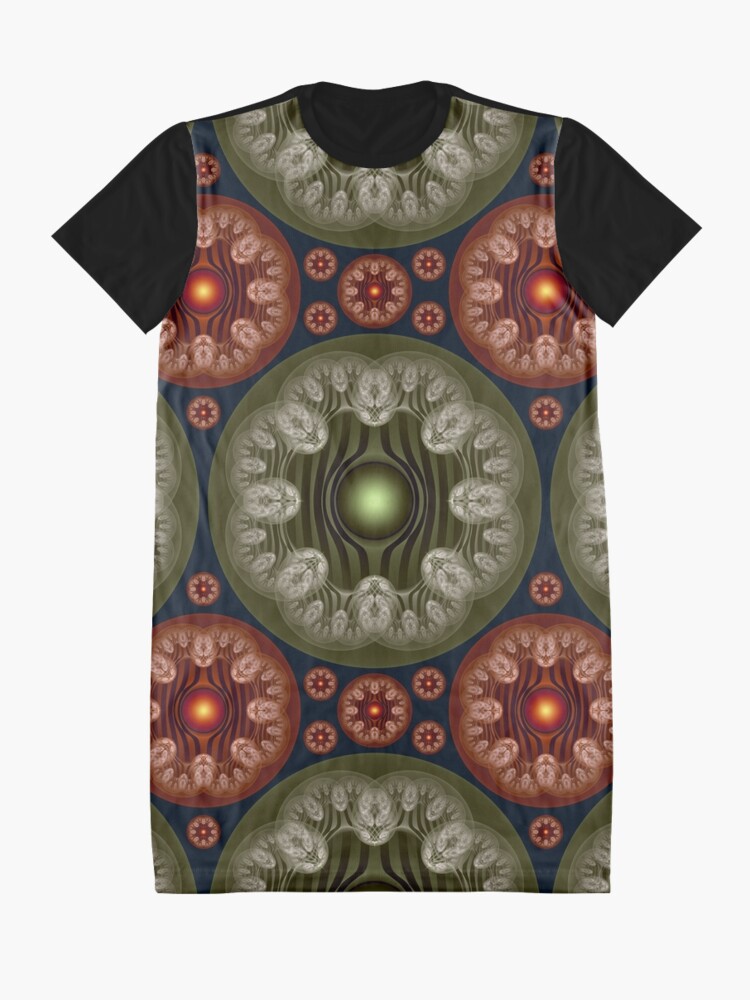 Alternate view of Colorful enamoring pattern Graphic T-Shirt Dress