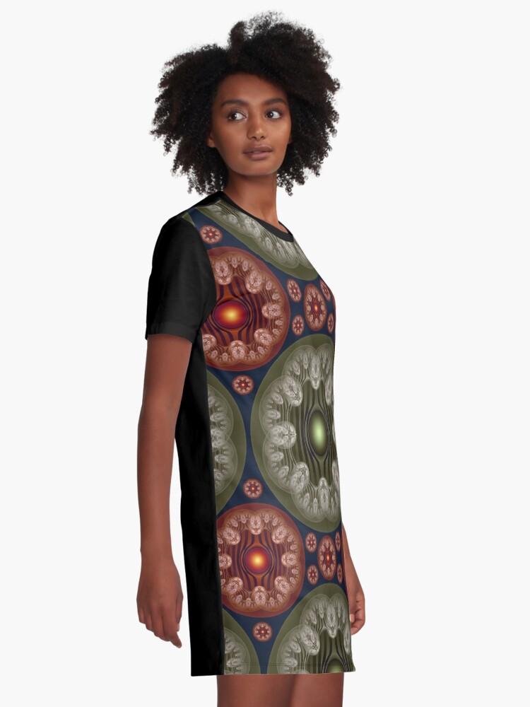 Alternate view of Colorful enamoring pattern Graphic T-Shirt Dress