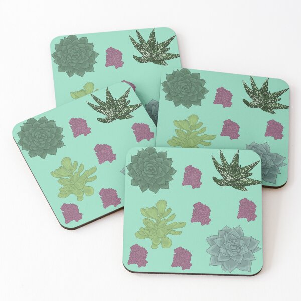Item preview, Succulents Pattern Seafoam designed and sold by Ashley Gagnon.