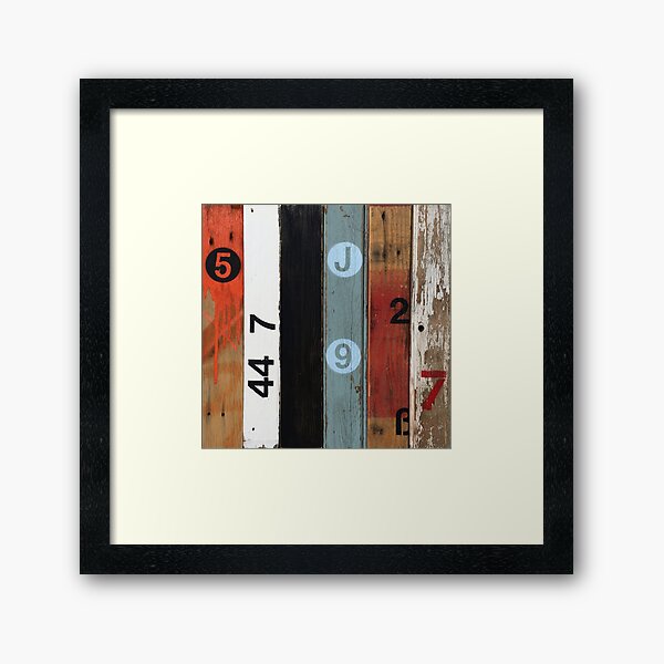 Number 5 Orange Framed Art Print