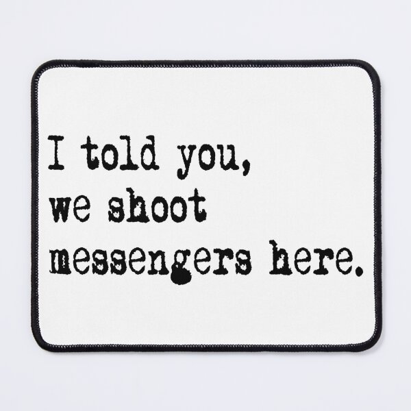 Item preview, We shoot messengers here designed and sold by gardengatequilt.