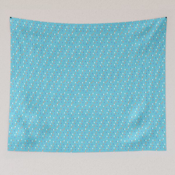 Item preview, Deep End in Pool Water- Funky pool tile rectangle pattern designed and sold by wildhunt.