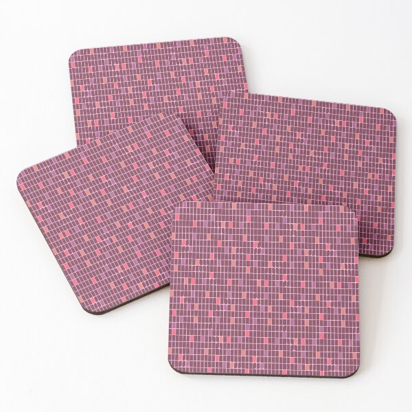 Item preview, Deep End in Rose Glasses- Funky pool tile rectangle pattern designed and sold by wildhunt.