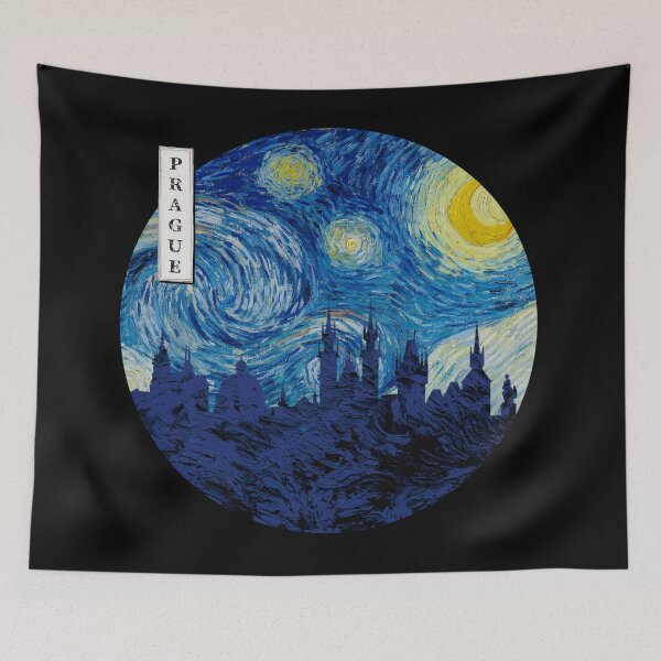 Item preview, Prague Starry Night Van Gogh Circle designed and sold by DFerraz.