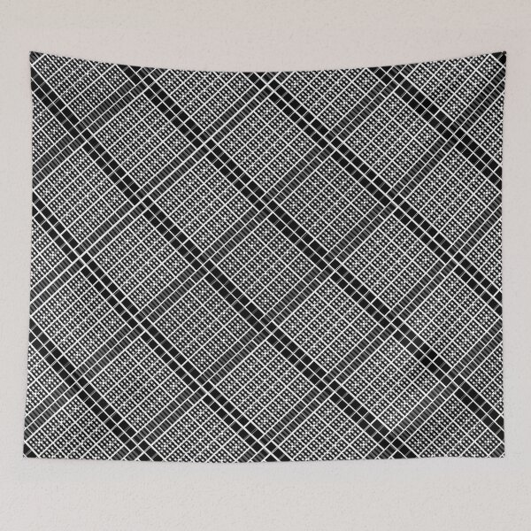 Item preview, Criss Cross Wide Angled Line Pattern in Black and Gray  designed and sold by Neil Feigeles.