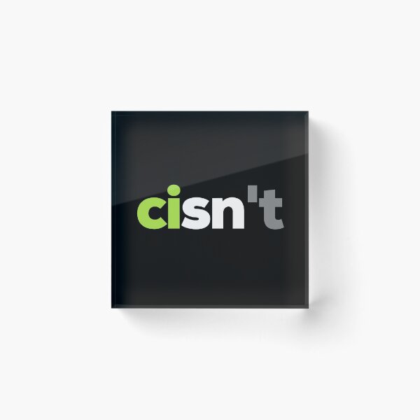 Item preview, Cisn't For Me. Agender Pride designed and sold by Subtle Pride Shop.