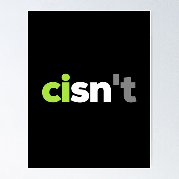 Item preview, Cisn't For Me. Agender Pride designed and sold by Subtle Pride Shop.
