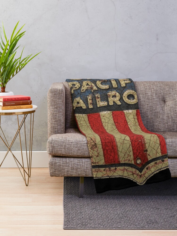 Alternate view of Vintage American Railroad Throw Blanket