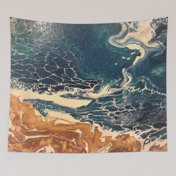 Item preview, BEACHY PAINT POUR designed and sold by BridgetBresser.
