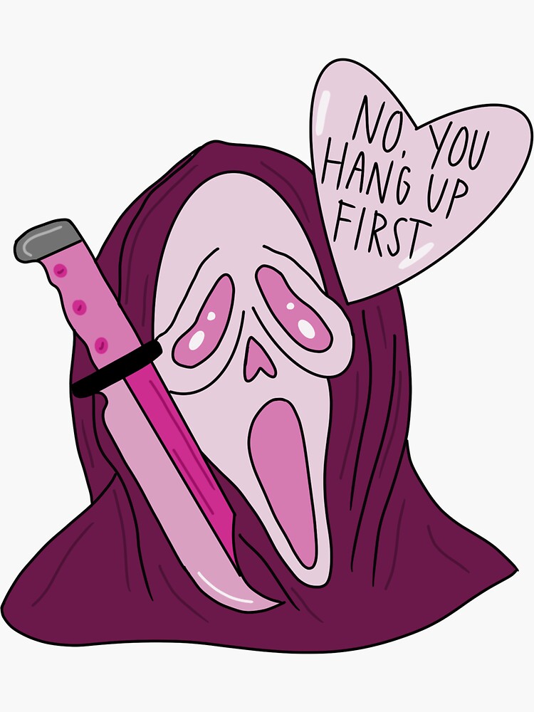 Scream Ghostface Girly Sticker. 