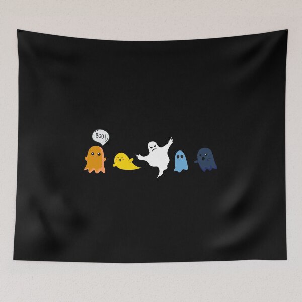 Item preview, Cute Aro Ace Flag Ghosts. Aroace Pride designed and sold by Subtle Pride Shop.