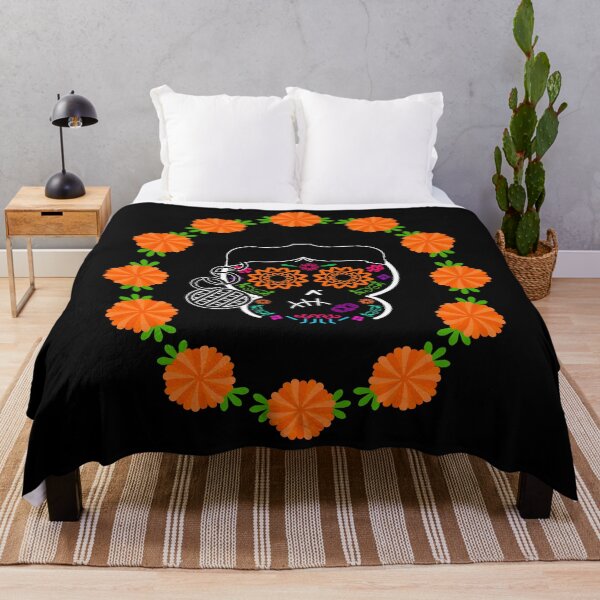Item preview, Grumpy Lady Mexican Calaverita (Skull, DarkBG)  designed and sold by mixMixtli.