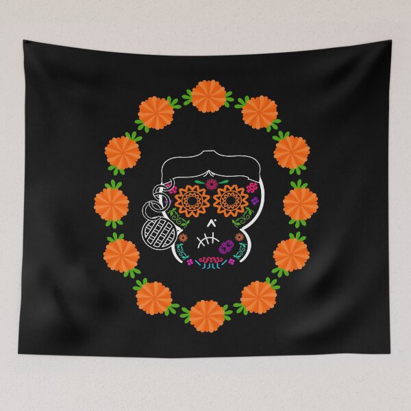 Item preview, Grumpy Lady Mexican Calaverita (Skull, DarkBG)  designed and sold by mixMixtli.