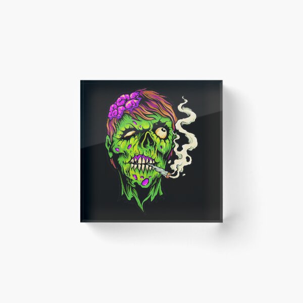 Item preview, Brains and Weed - Happy Halloweed Trippy Zombie  designed and sold by PosterpartyCo.