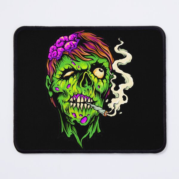 Item preview, Brains and Weed - Happy Halloweed Trippy Zombie designed and sold by PosterpartyCo.