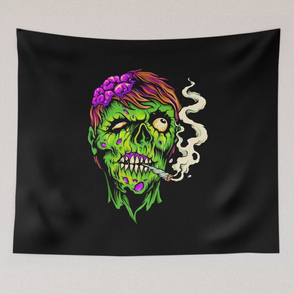 Item preview, Brains and Weed - Happy Halloweed Trippy Zombie  designed and sold by PosterpartyCo.