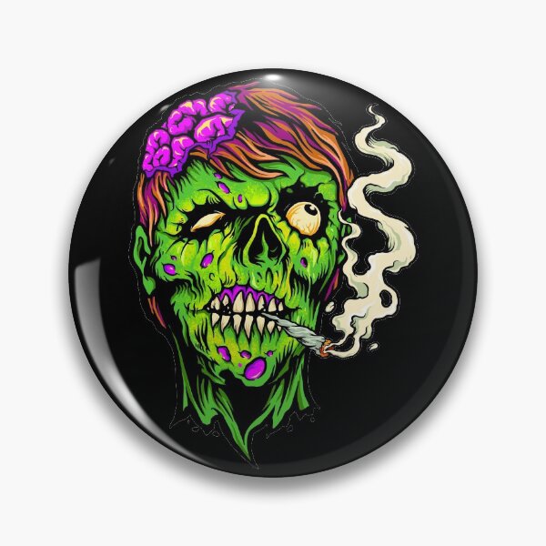 Item preview, Brains and Weed - Happy Halloweed Trippy Zombie  designed and sold by PosterpartyCo.