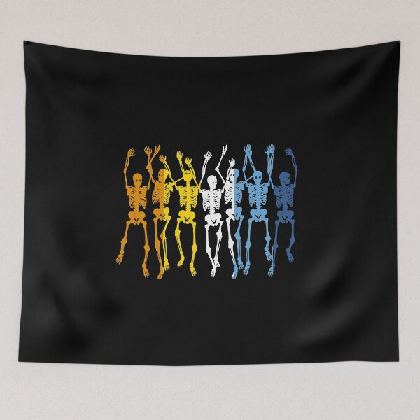 Item preview, Aro Ace Flag Halloween Skeletons. Aroace Pride designed and sold by Subtle Pride Shop.