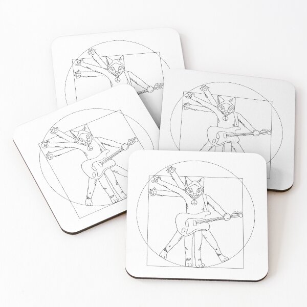 Item preview, Vitruvian Rock Star Cat-Music Lover designed and sold by catsorchestra.