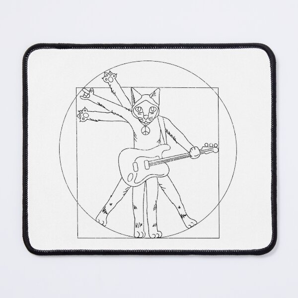 Item preview, Vitruvian Rock Star Cat-Music Lover designed and sold by catsorchestra.