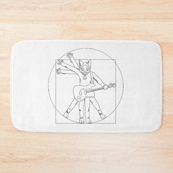 Item preview, Vitruvian Rock Star Cat-Music Lover designed and sold by catsorchestra.
