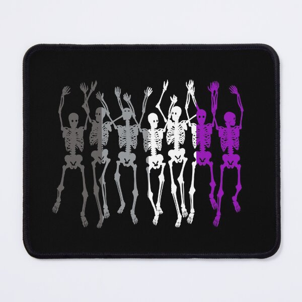 Item preview, Ace Flag Halloween Skeletons. Asexual Pride designed and sold by Subtle Pride Shop.