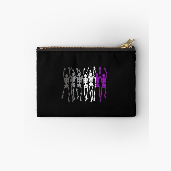 Item preview, Ace Flag Halloween Skeletons. Asexual Pride designed and sold by Subtle Pride Shop.