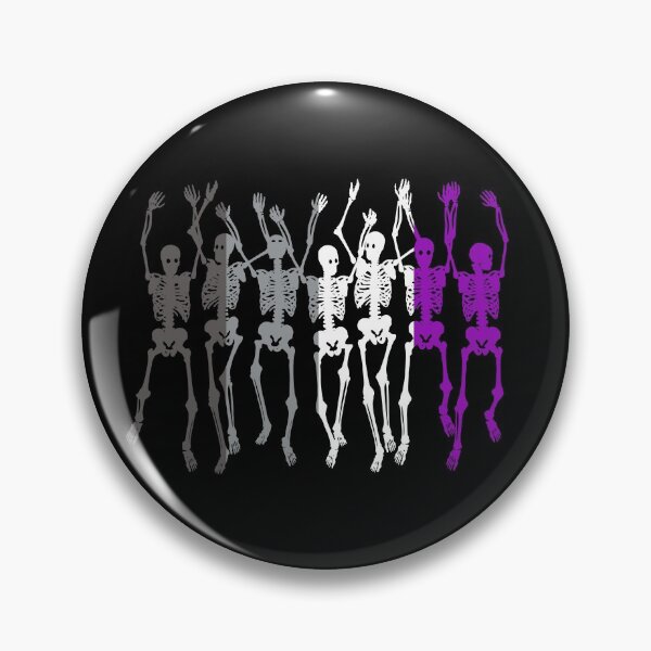 Item preview, Ace Flag Halloween Skeletons. Asexual Pride designed and sold by Subtle Pride Shop.