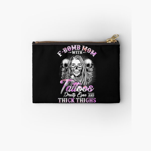 Item preview, Fbomb Mom With Tattoos Pretty Eyes And Thick Thighs Skull designed and sold by IrisBender.