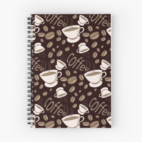 Item preview, Pattern of coffee beans on black background designed and sold by ChuckyStore79.