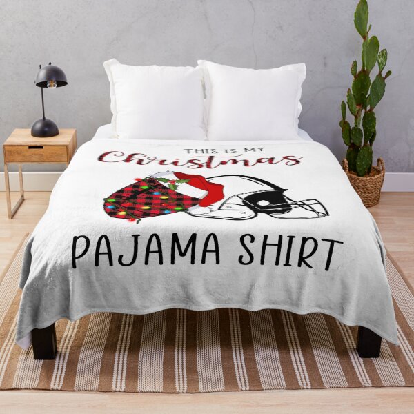 Item preview, This Is My Christmas Pajama Shirt Football Xmas Lights designed and sold by shophia-art.