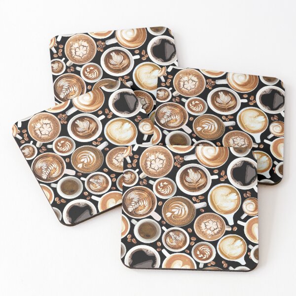 Item preview, Many cups with tasty aromatic coffee on table designed and sold by ChuckyStore79.