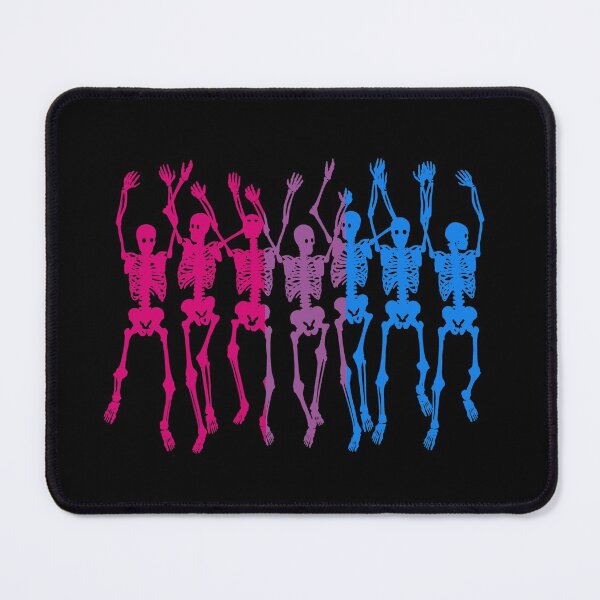 Item preview, Halloween Bi Flag Skeletons. Bisexual Pride designed and sold by Subtle Pride Shop.