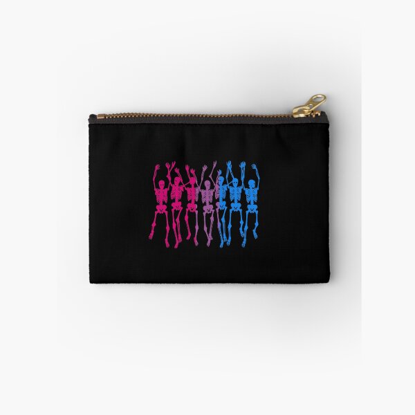 Item preview, Halloween Bi Flag Skeletons. Bisexual Pride designed and sold by Subtle Pride Shop.