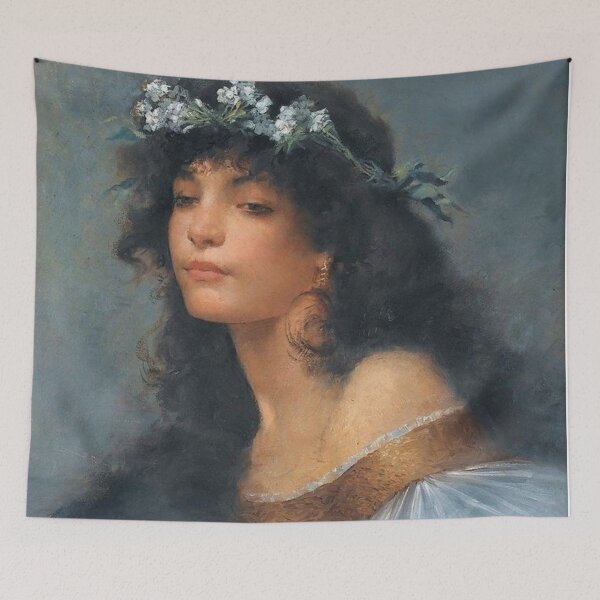 Item preview, Girl with Flower Crown Painting  designed and sold by Bellathewilde.