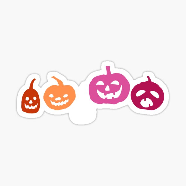 Jack O Lantern Lesbian Flag Pumpkins Lesbian Pride Sticker For Sale By Climbingtees Redbubble 8030