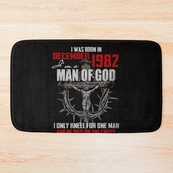Item preview, 1982_DECEMBER GUY I'M A MAN OF GOD I ONLY KNEEL FOR ONE MAN AND HE DIED ON THE CROSS designed and sold by TheModernGeekSt.