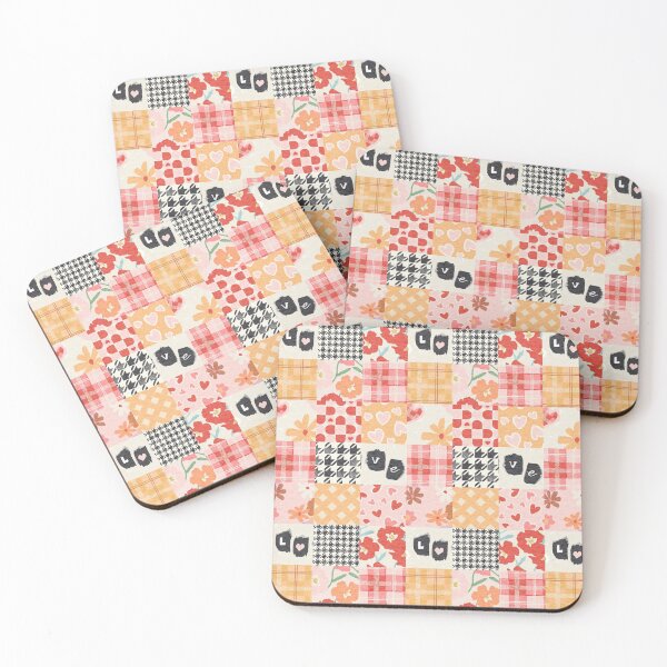 Item preview, Kitsch 90s inspired Patchwork Pattern for Valentine's Day  designed and sold by Erin Kendal.