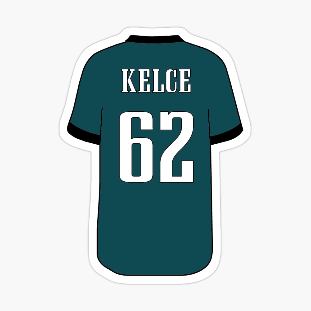 Jason Kelce Eagles Jersey Sticker for Sale by SmpleGphicFinds