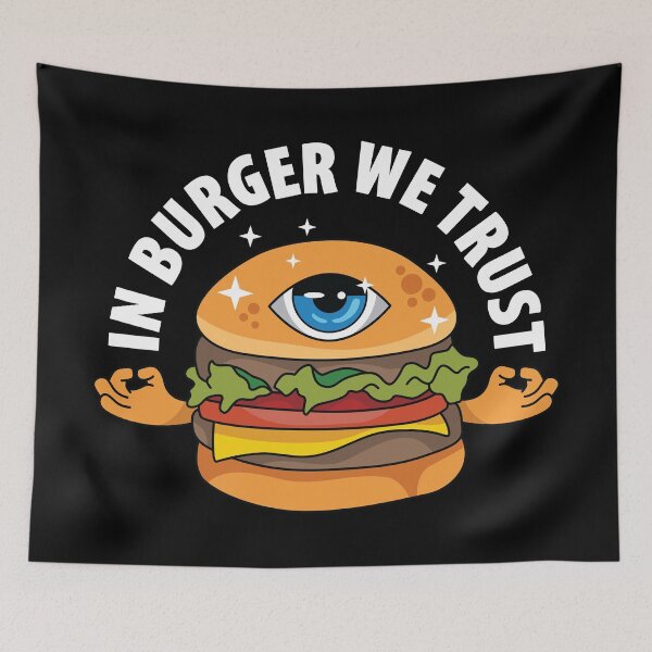 Item preview, In Burger We Trust designed and sold by spacedowl.