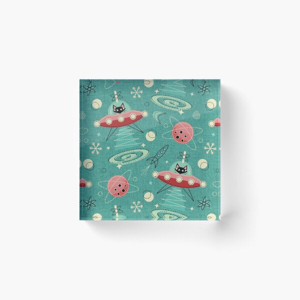 Item preview, My Kitty Drives a UFO / Atomic Space Cat ©studioxtine designed and sold by studioxtine.