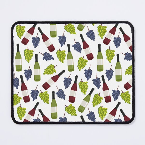Item preview, Grape and wine bottle vector seamless pattern designed and sold by ChuckyStore79.