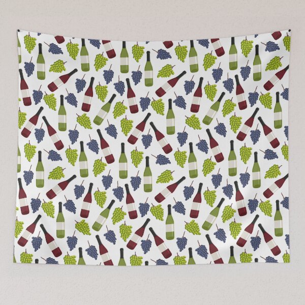 Item preview, Grape and wine bottle vector seamless pattern designed and sold by ChuckyStore79.