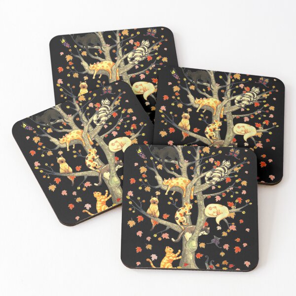 Item preview, Cats Fall Autumn Climbing Maple Leaf Tree Funny Cat Lovers designed and sold by Flamingo92.