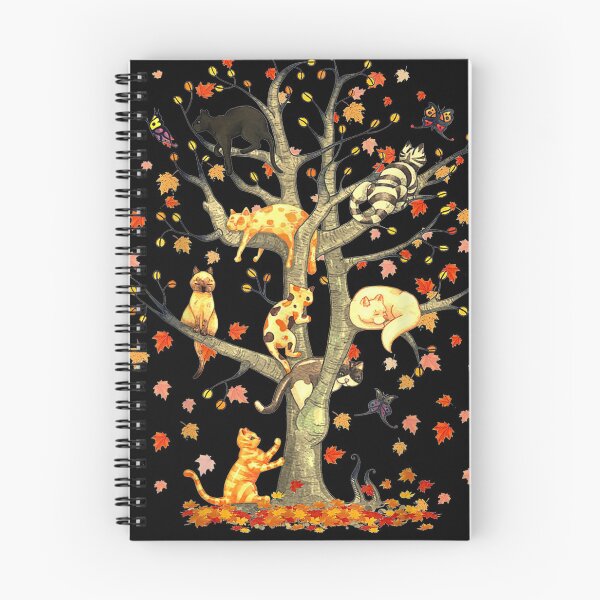 Item preview, Cats Fall Autumn Climbing Maple Leaf Tree Funny Cat Lovers designed and sold by Flamingo92.