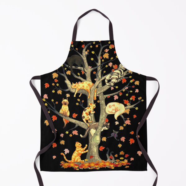 Item preview, Cats Fall Autumn Climbing Maple Leaf Tree Funny Cat Lovers designed and sold by Flamingo92.