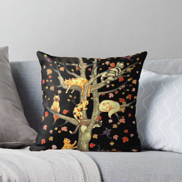 Item preview, Cats Fall Autumn Climbing Maple Leaf Tree Funny Cat Lovers designed and sold by Flamingo92.